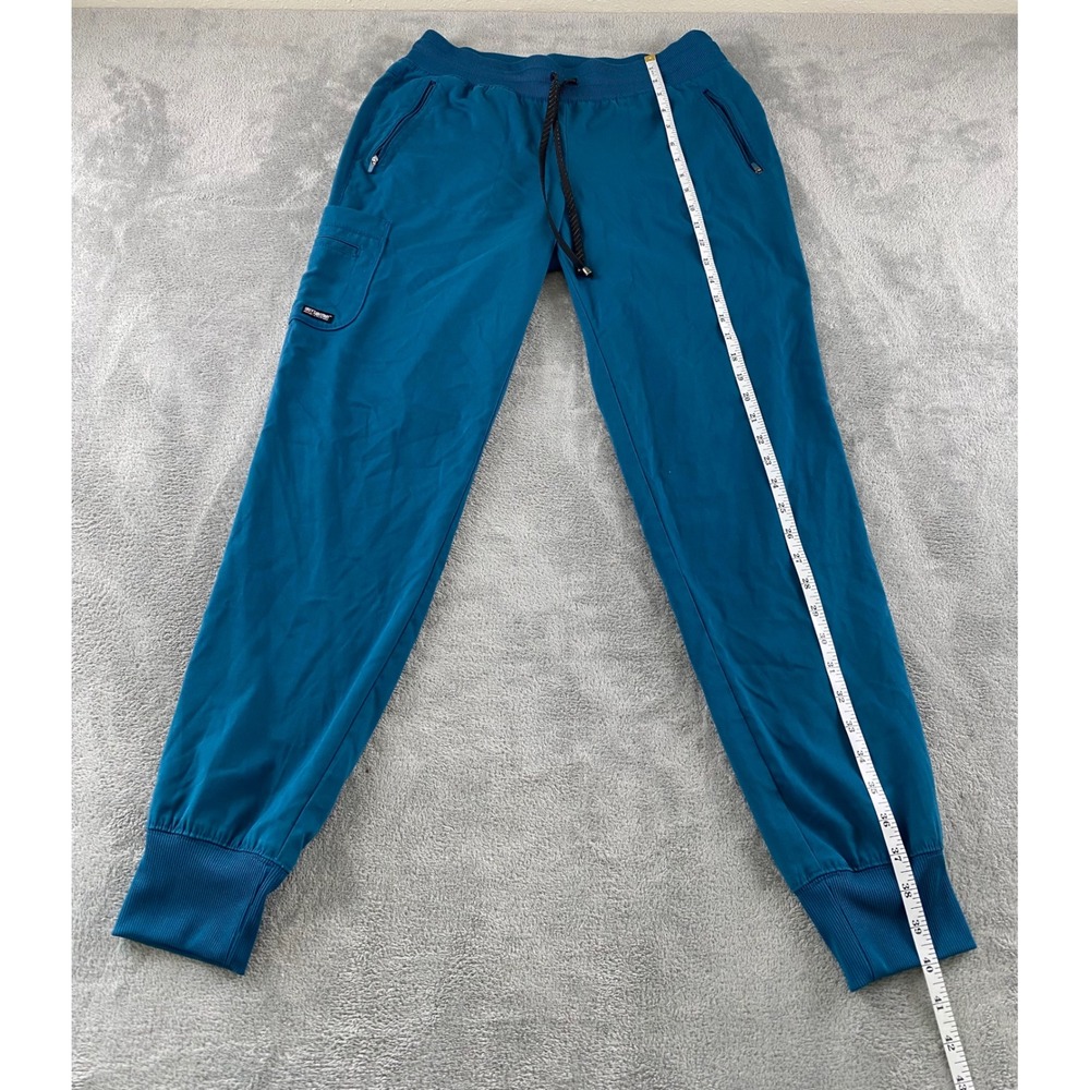 Greys Anatomy Spandex Stretch Scrub Pants Teal Blue Jogger GRSP537T Womens MT - Picture 8 of 13